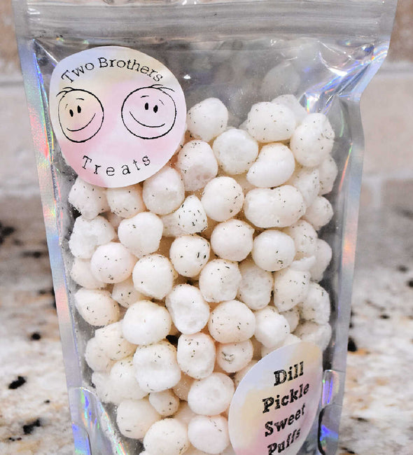 Freeze Dried Dill Pickle Sweet Puffs - Two Brothers Treats