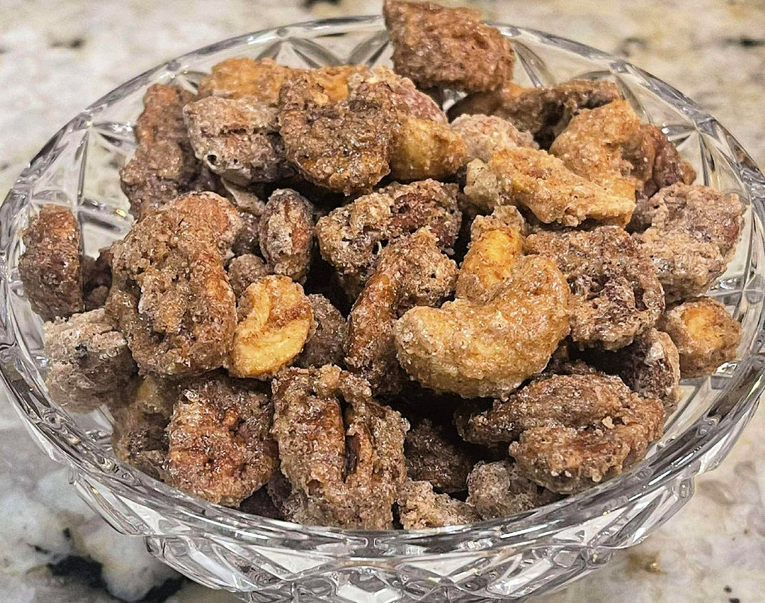 Cinnamon Sugar Candied Mixed NUts - Two Brothers Treats