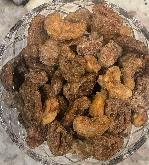 Cinnamon Sugar Candied Mixed NUts - Two Brothers Treats