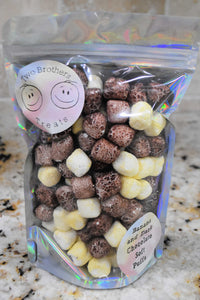 Freeze Dried Dark Chocolate Banana Mini Marshmallows - Two Brothers Treats