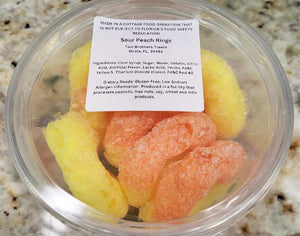 Freeze Dried Sour Peach Rings - Two Brothers Treats