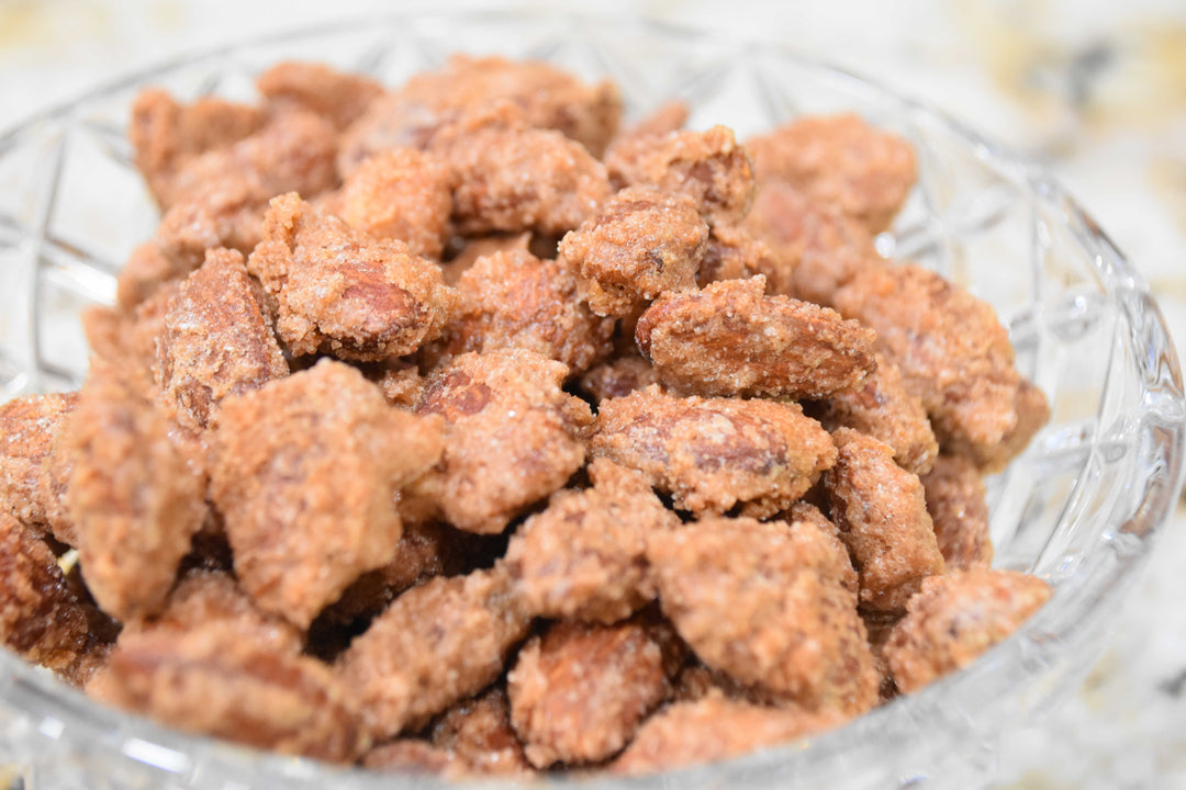 Cinnamon Sugar Candied Almonds - Two Brothers Treats