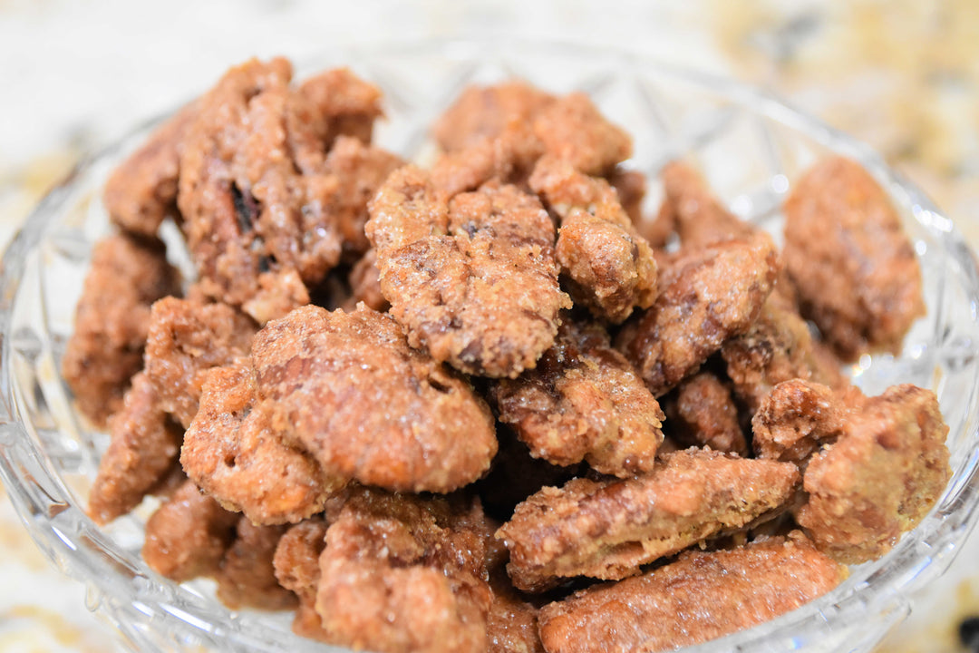 Cinnamon Sugar Candied Pecans - Two Brothers Treats