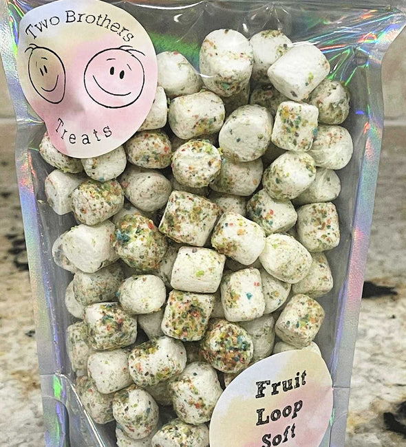 Freeze Dried Fruit Loop Flavored Mini Marshmallows - Two Brothers Treats