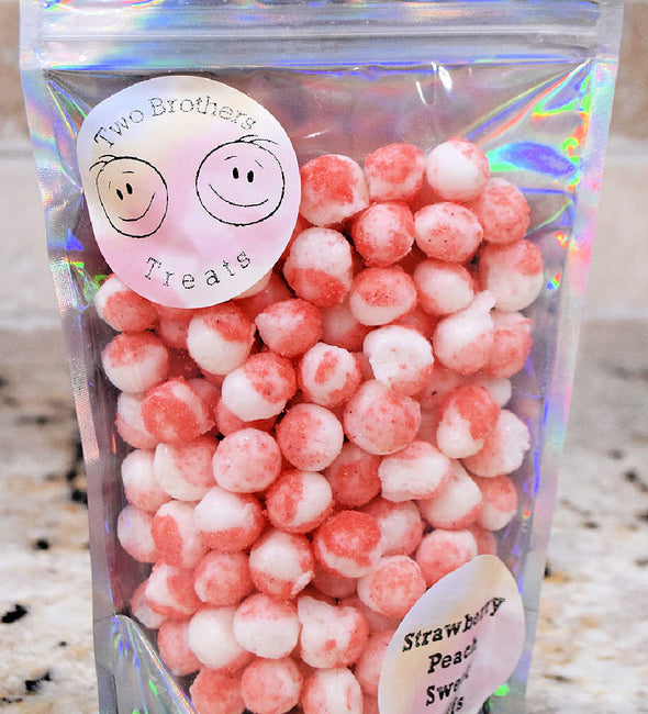 Freeze Dried Strawberry Peach Sweet Puffs - Two Brothers Treats