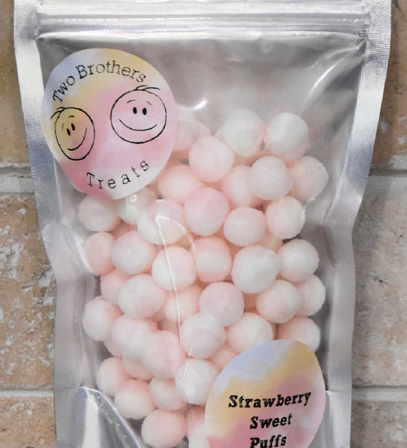 Freeze Dried Strawberry Sweet Puffs - Two Brothers Treats